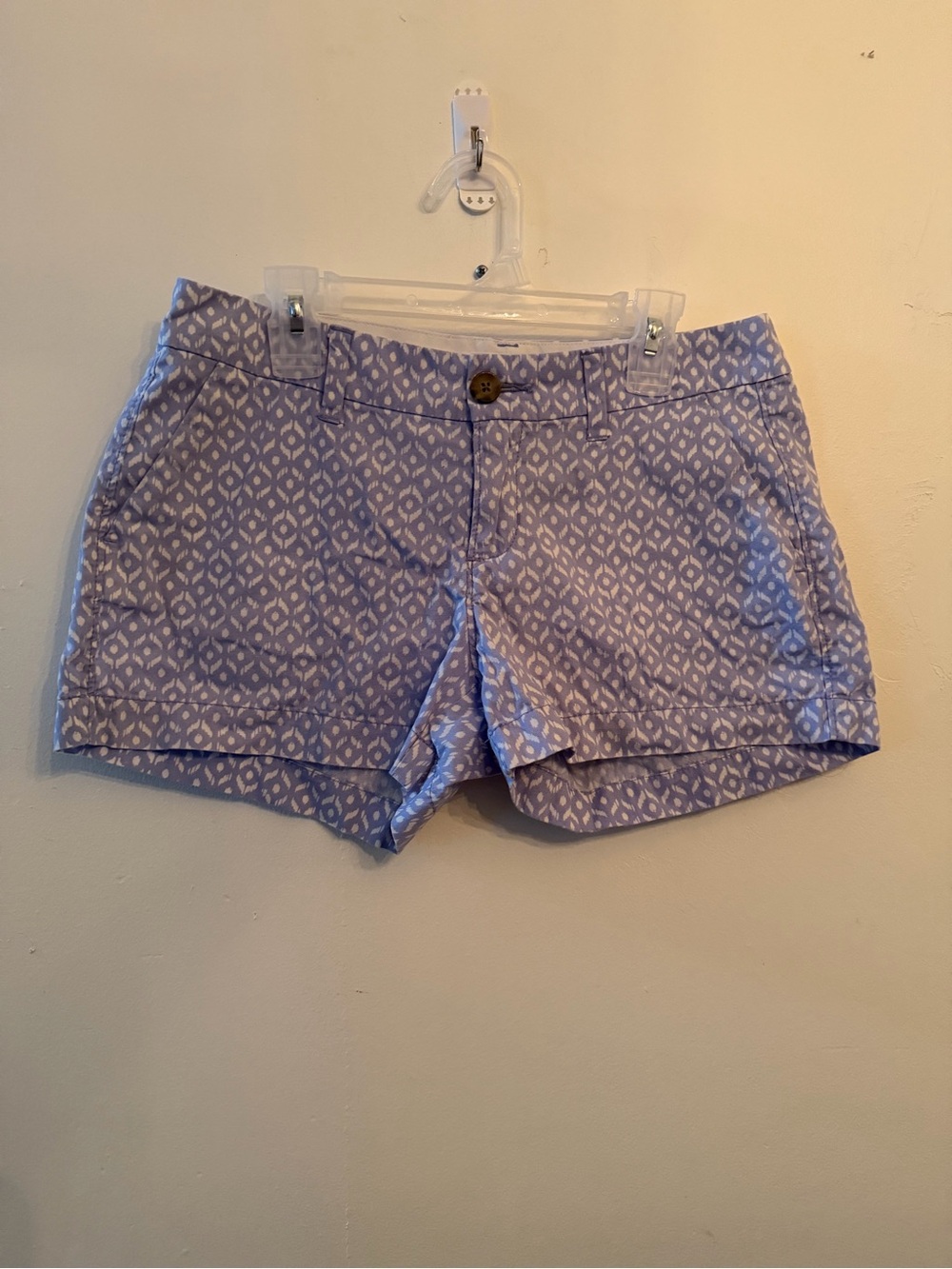 Old Navy Lilac Printed Cotton Blend Shorts